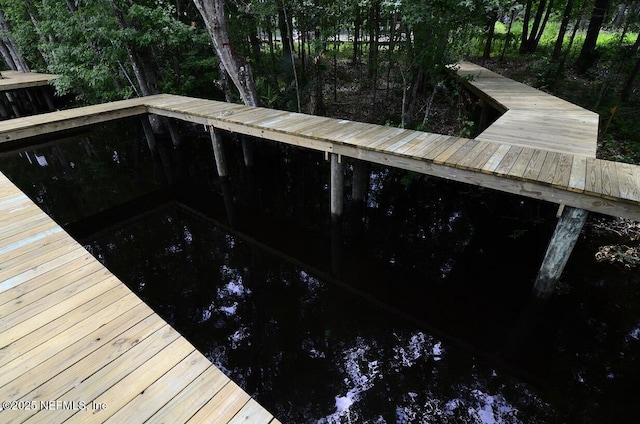 view of dock area