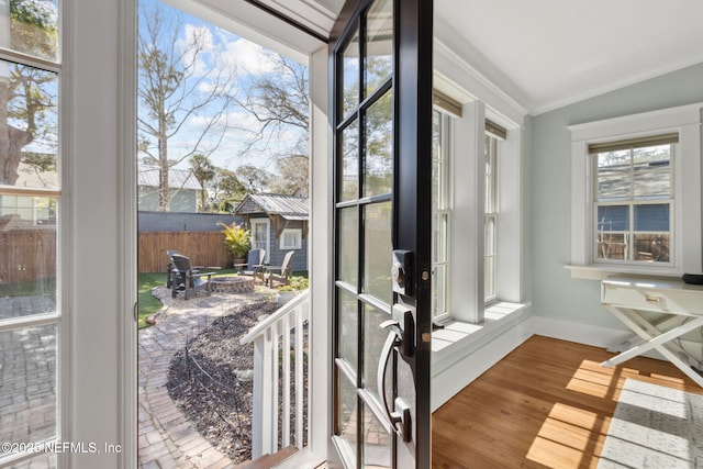 view of sunroom