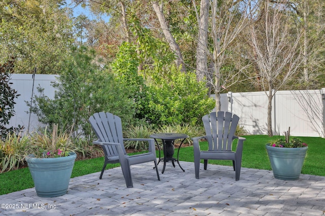 view of patio / terrace with fence