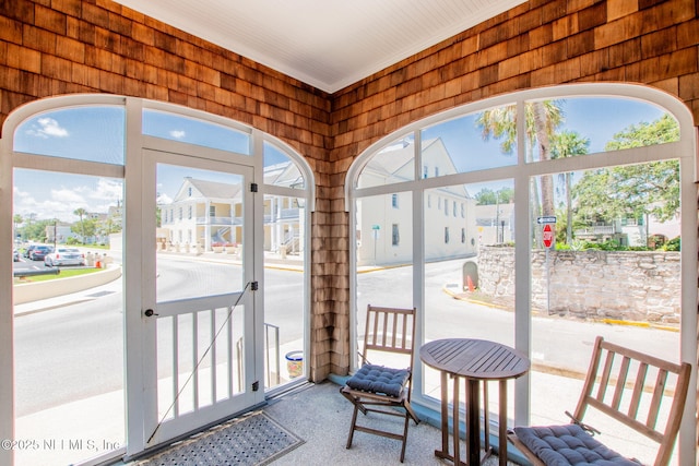 view of sunroom / solarium