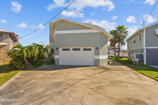 exterior space featuring a garage