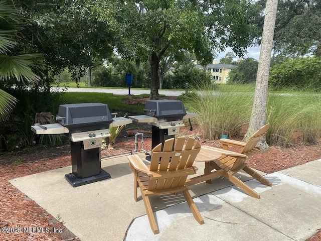 view of patio featuring grilling area