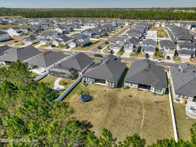 aerial view featuring a residential view