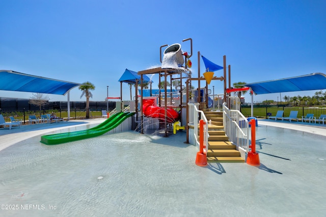 community playground featuring fence