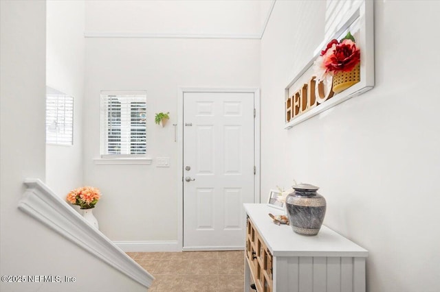 view of foyer entrance