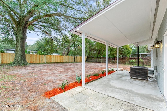 view of patio with central air condition unit