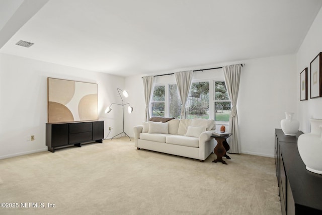 view of carpeted living room