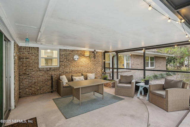 view of patio featuring an outdoor living space