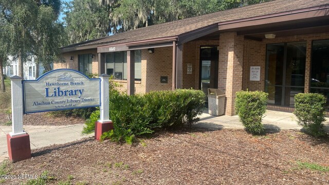 view of community sign