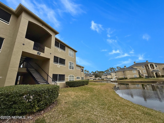 view of property featuring a water view