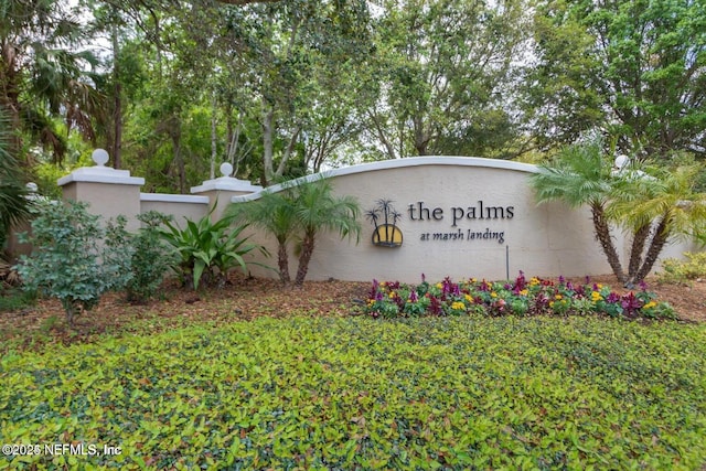 view of community sign