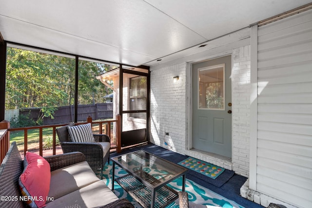 view of sunroom / solarium