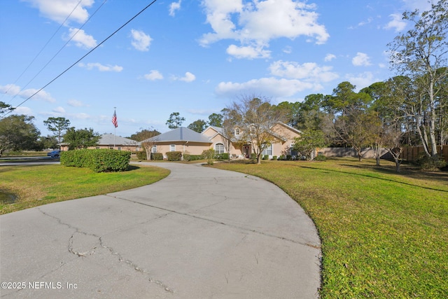 view of front of house with a front yard