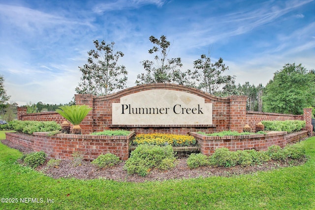 view of community sign