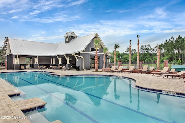 view of pool with a patio area