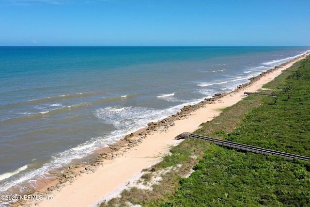 property view of water with a view of the beach