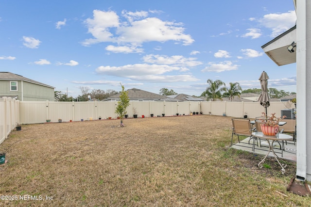 view of yard featuring a patio area