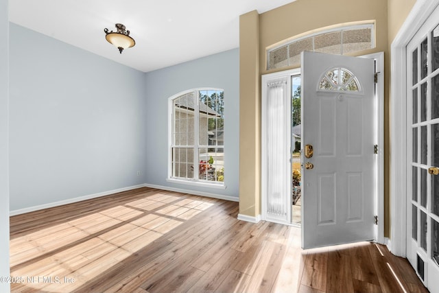 entryway featuring light wood-type flooring