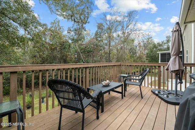 view of wooden terrace