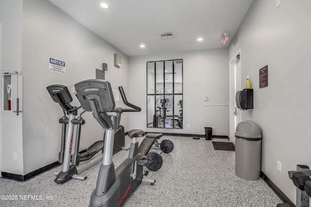 view of workout room