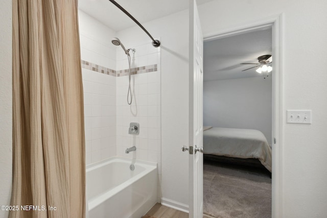 bathroom featuring shower / bath combo