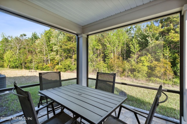 sunroom featuring plenty of natural light