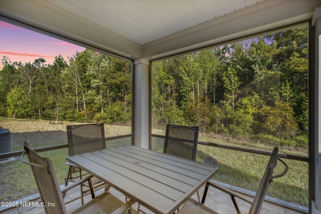 view of sunroom