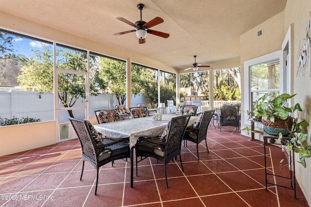 view of sunroom / solarium