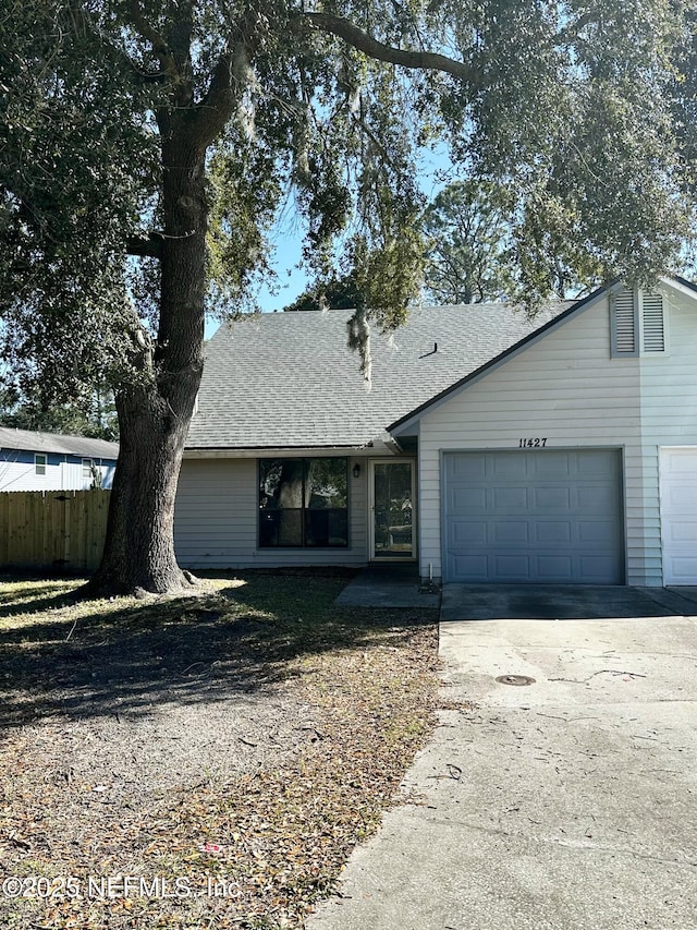 view of front of home featuring a garage