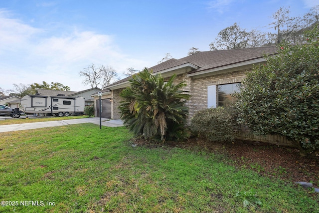 view of front of home with a front yard