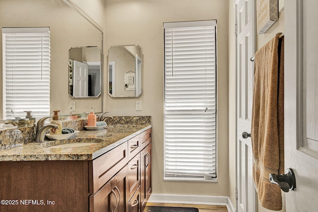 bathroom with vanity