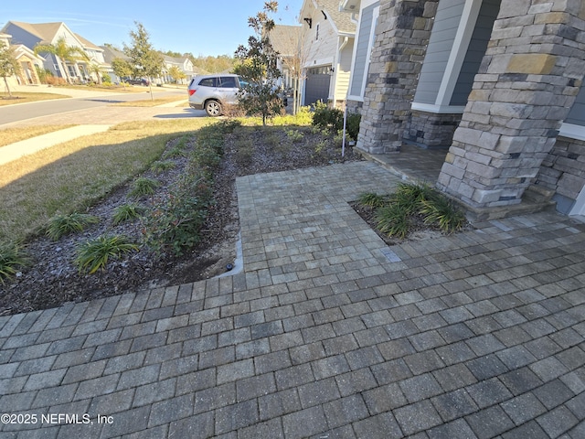 view of patio / terrace featuring a residential view