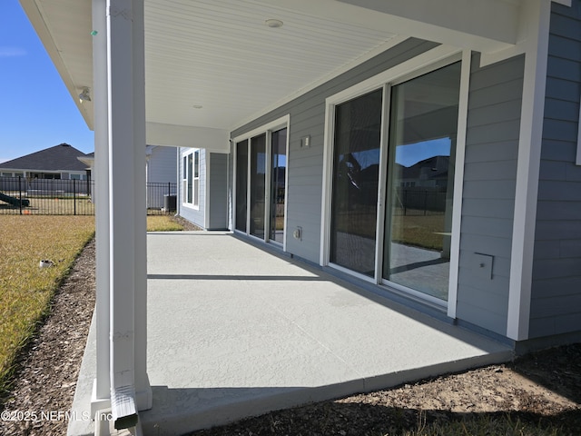 view of patio / terrace with fence