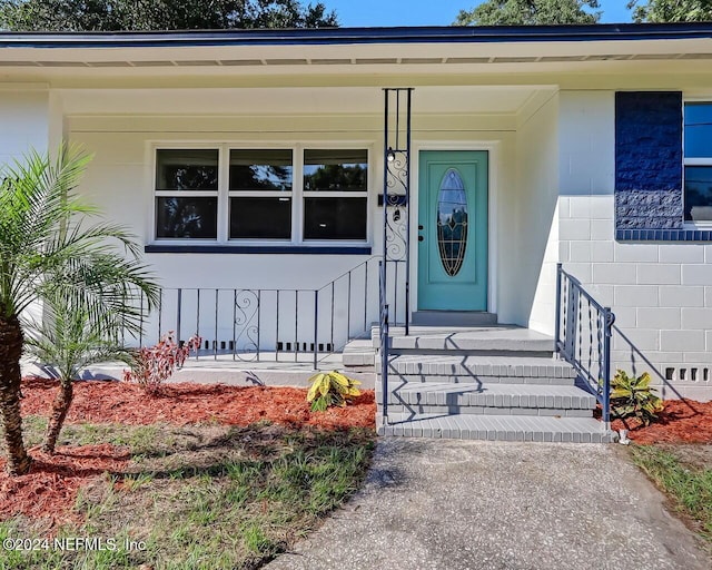 view of doorway to property