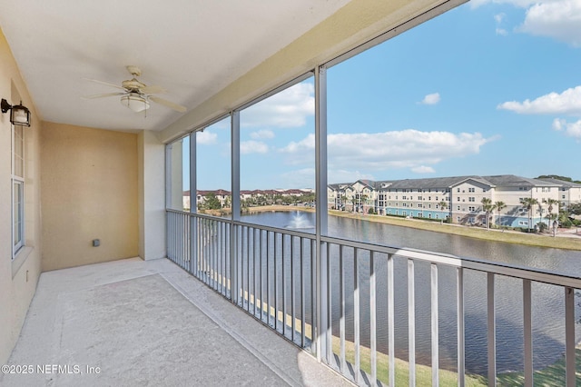 9831 Del Webb Pkwy Unit 4406, Jacksonville, FL 32256 - unfurnished sunroom with a water view and a residential view