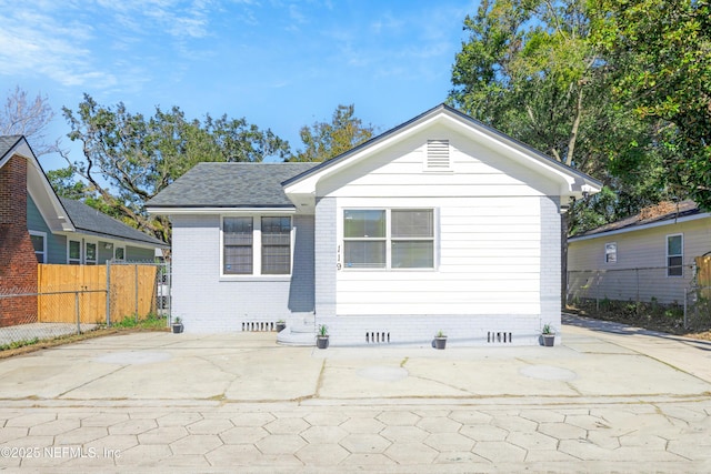 view of front of home with a patio area