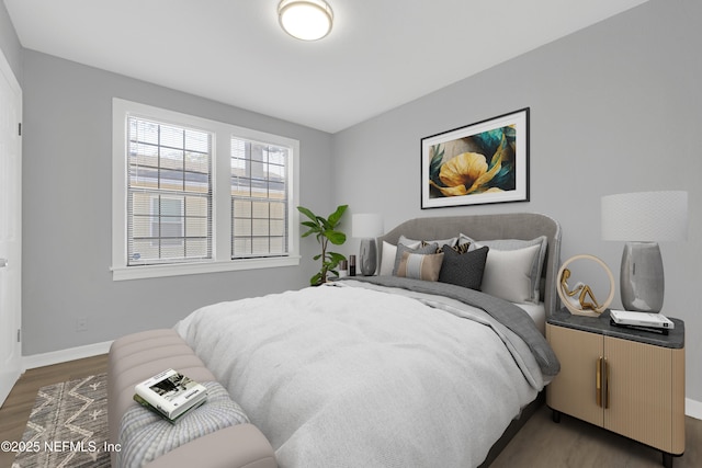 bedroom featuring wood-type flooring