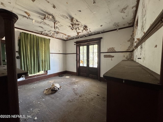 miscellaneous room featuring french doors