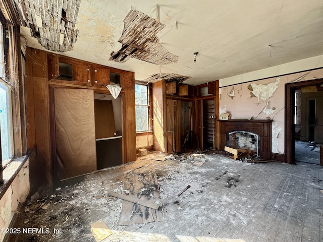 miscellaneous room featuring a fireplace