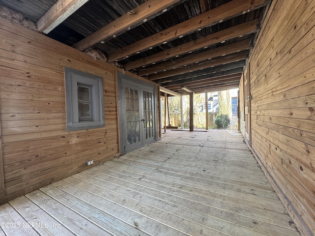 deck with french doors