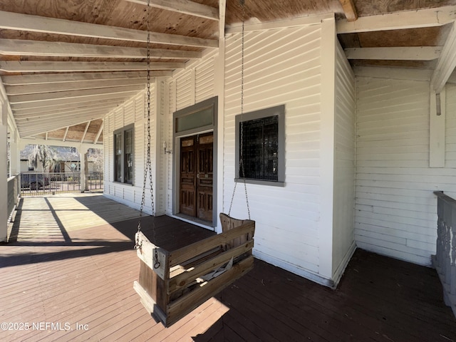 view of wooden terrace