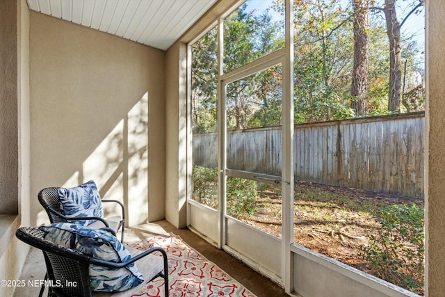 view of sunroom / solarium