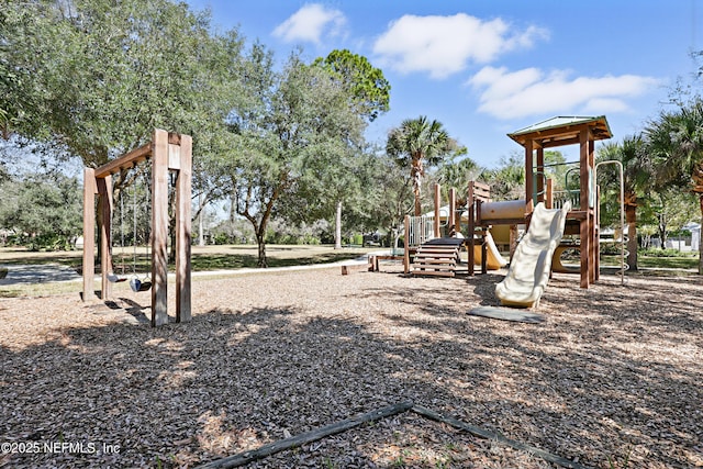 view of jungle gym