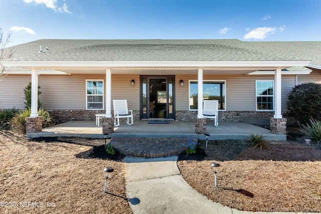 exterior space with a porch