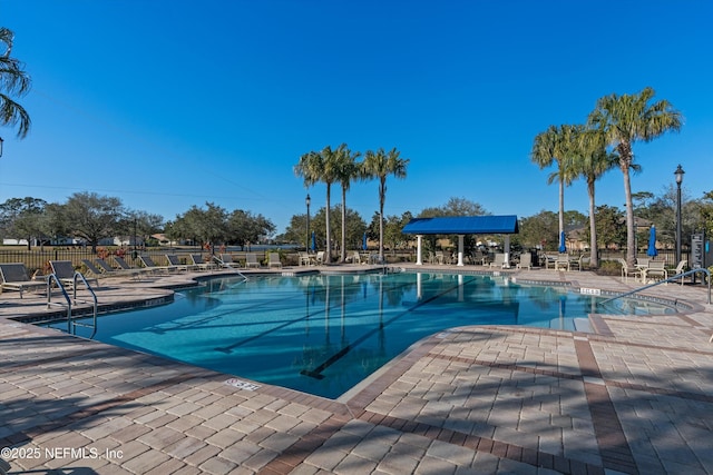 view of pool with a patio