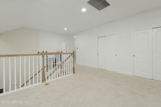 interior space featuring lofted ceiling