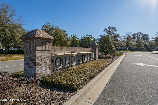 view of community sign