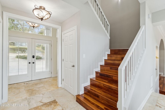 foyer with french doors