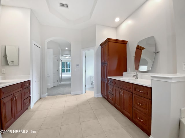 bathroom featuring vanity and tile patterned floors