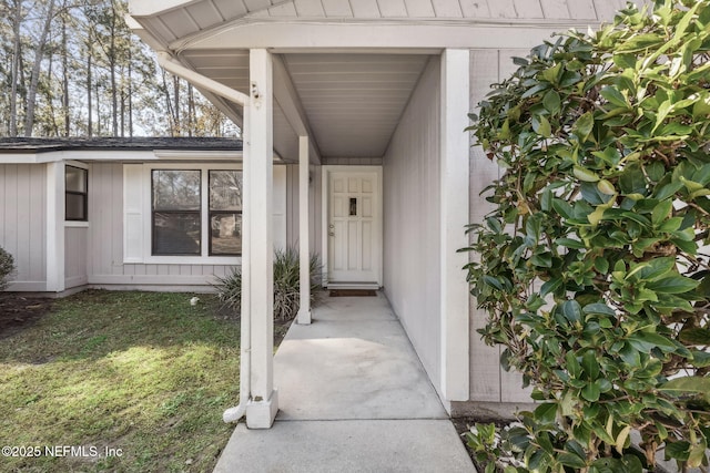 view of doorway to property